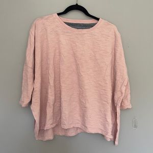 Mersea crop top with side slits in pink